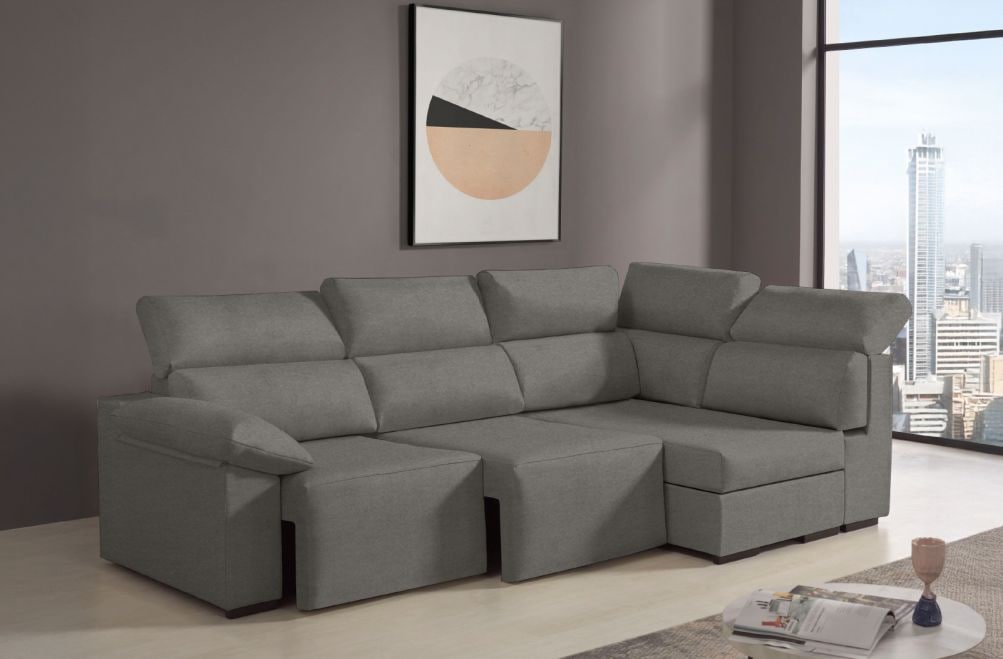 Sofá rinconera de tela Dener Extra de HOME - principal