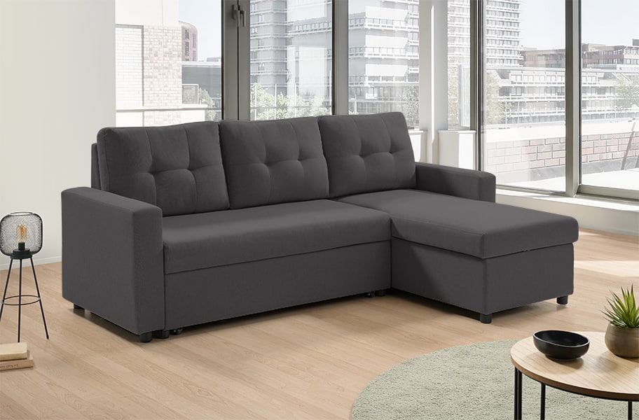 Sofá cama de tela Bilbo extra de HOME - principal